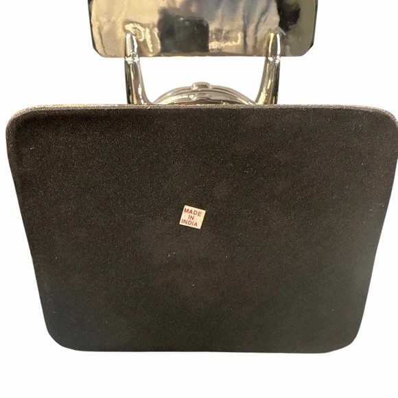 VINTAGE POTTERY BARN SILVER-PLATED SANTA CANDLE HOLDER DISH